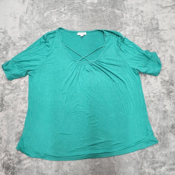 NWT Molly & Isadora Women's Green Top Size 1X - Picture 1 of 10